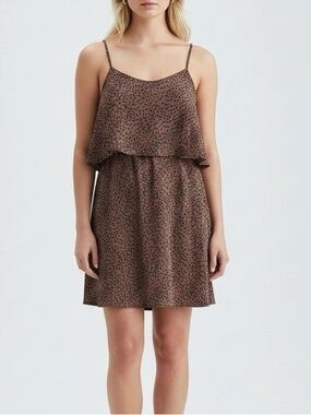 Ya Los Angeles Brown Printed Dress